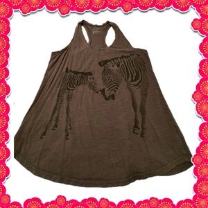 American Eagle tank top  - well worn, no flaws - zebra -Medium. FREE w/purchase!